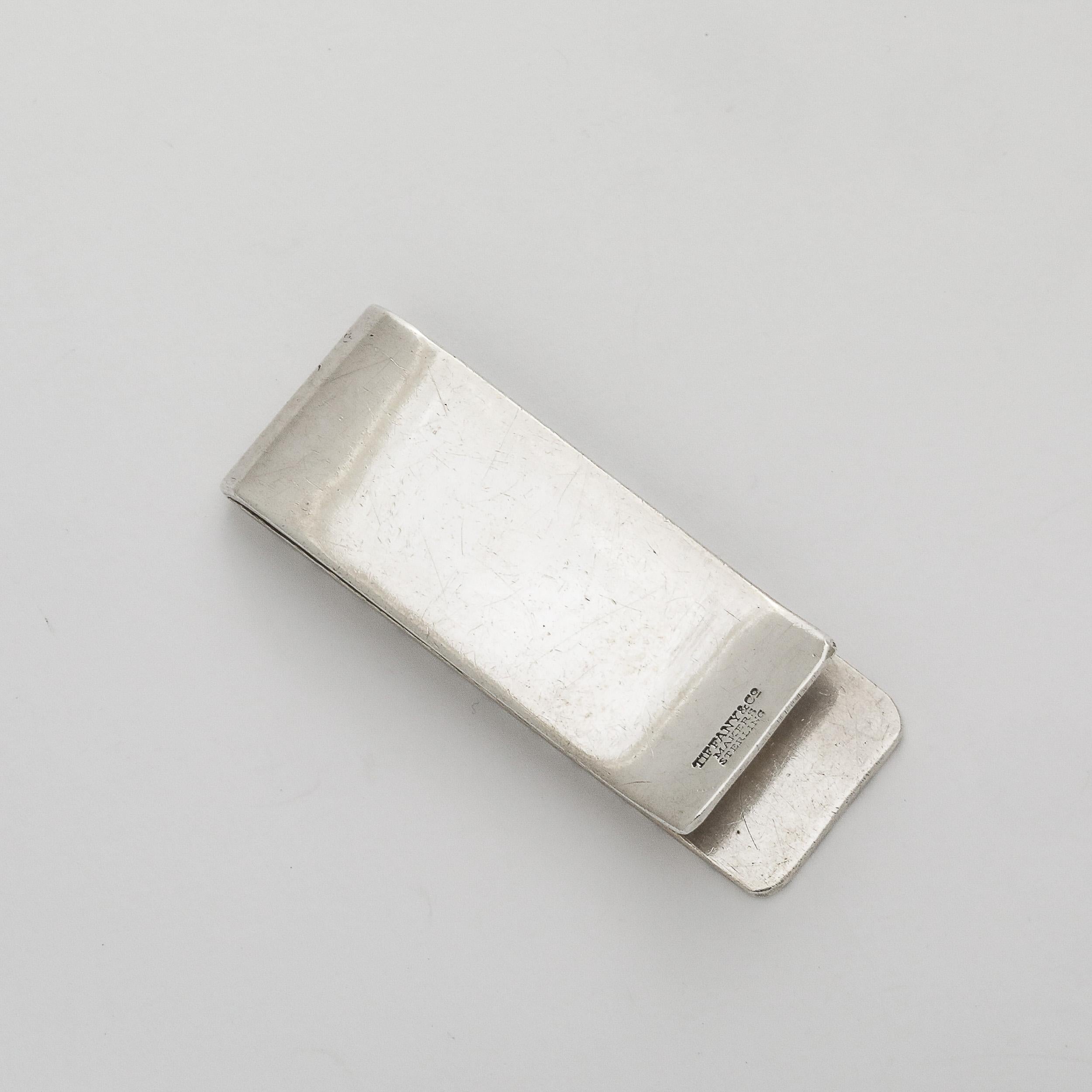 Mid-Century Modern Tiffany & Co. Sterling Silver Honeycomb Money Clip For Sale