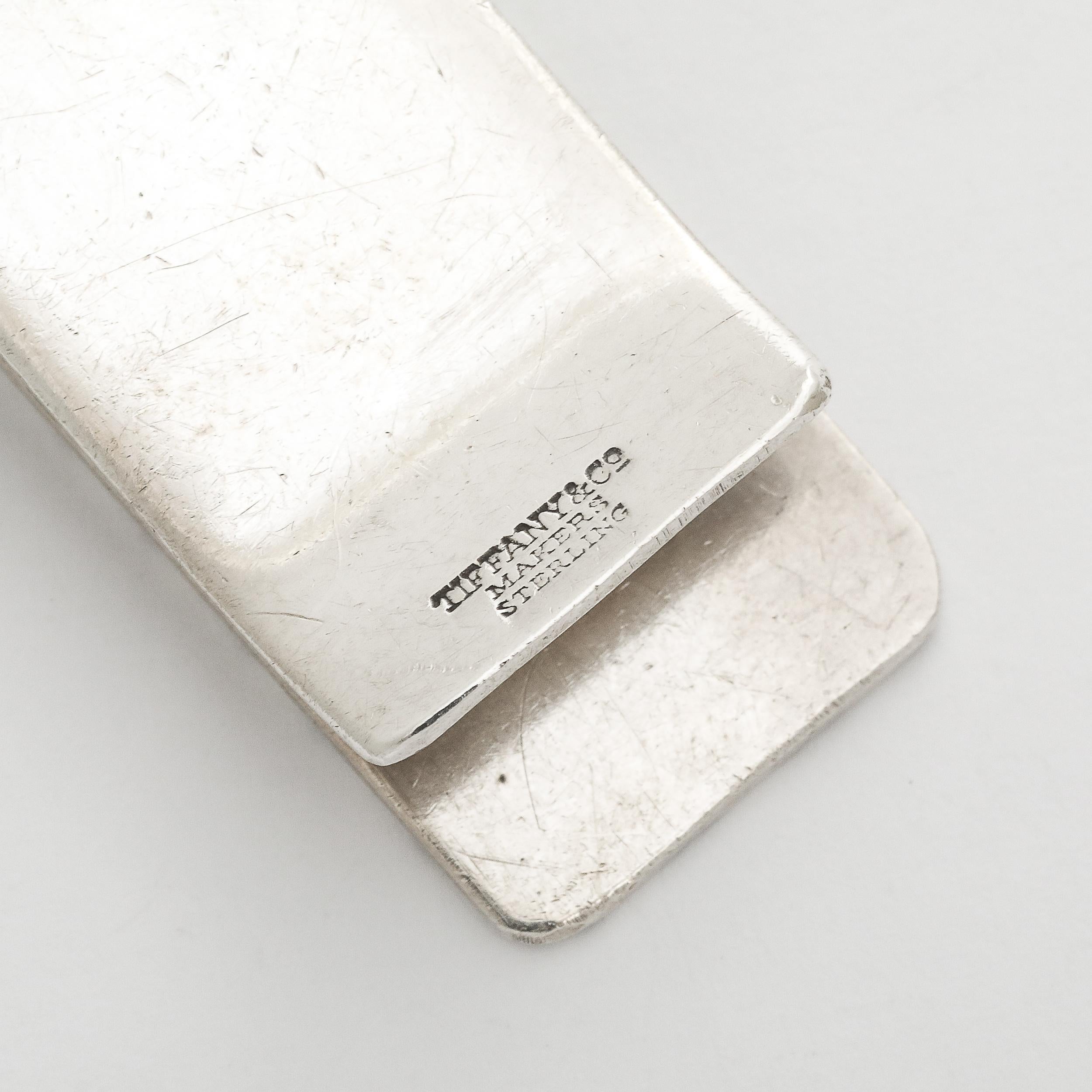 American Tiffany & Co. Sterling Silver Honeycomb Money Clip For Sale