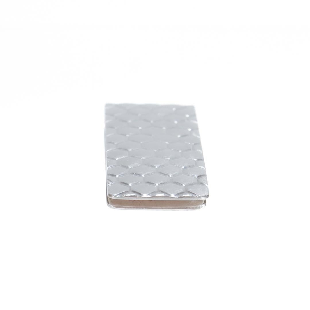 Modern Tiffany & Co. Sterling Silver Honeycomb Money Clip For Sale
