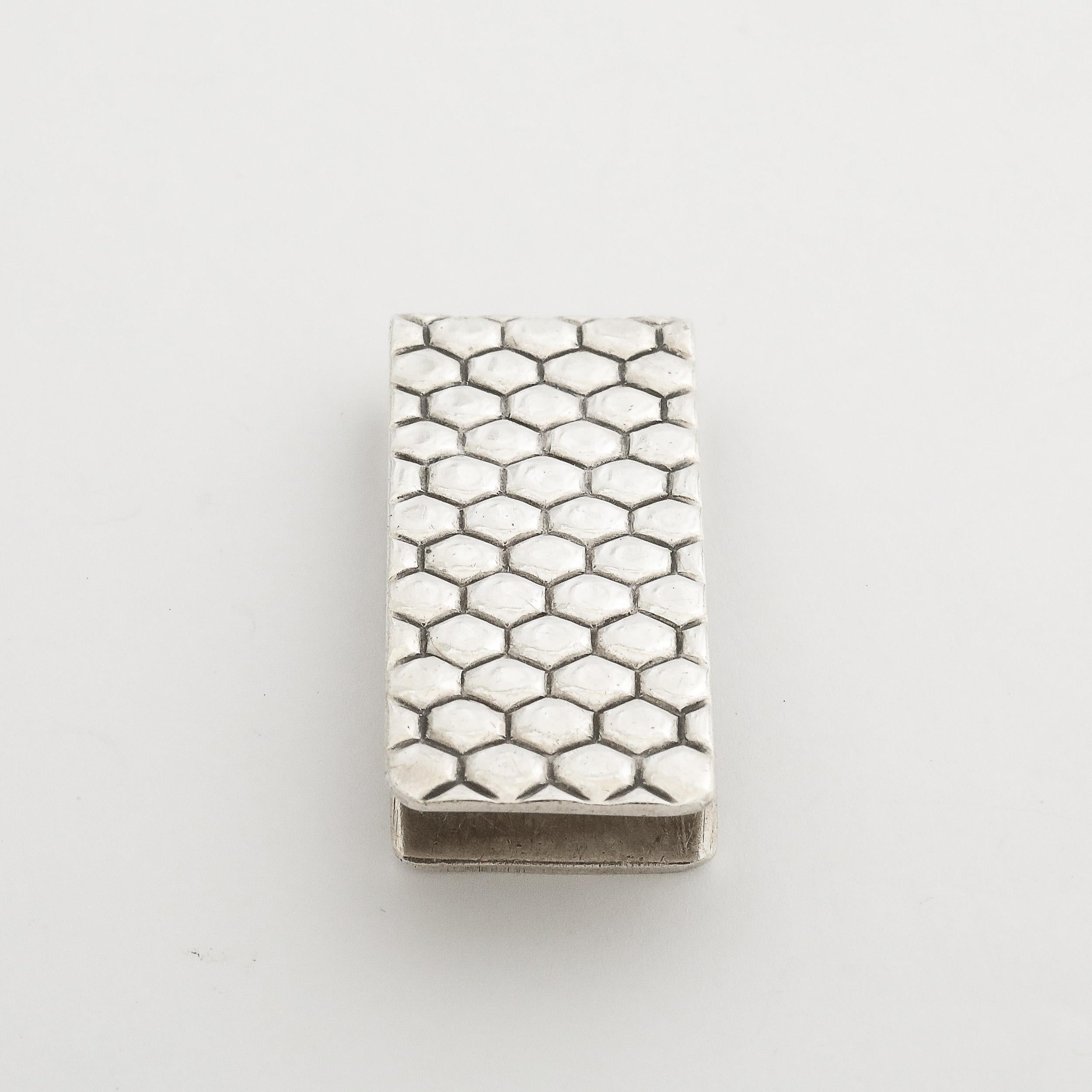 Tiffany & Co. Sterling Silver Honeycomb Money Clip For Sale 3