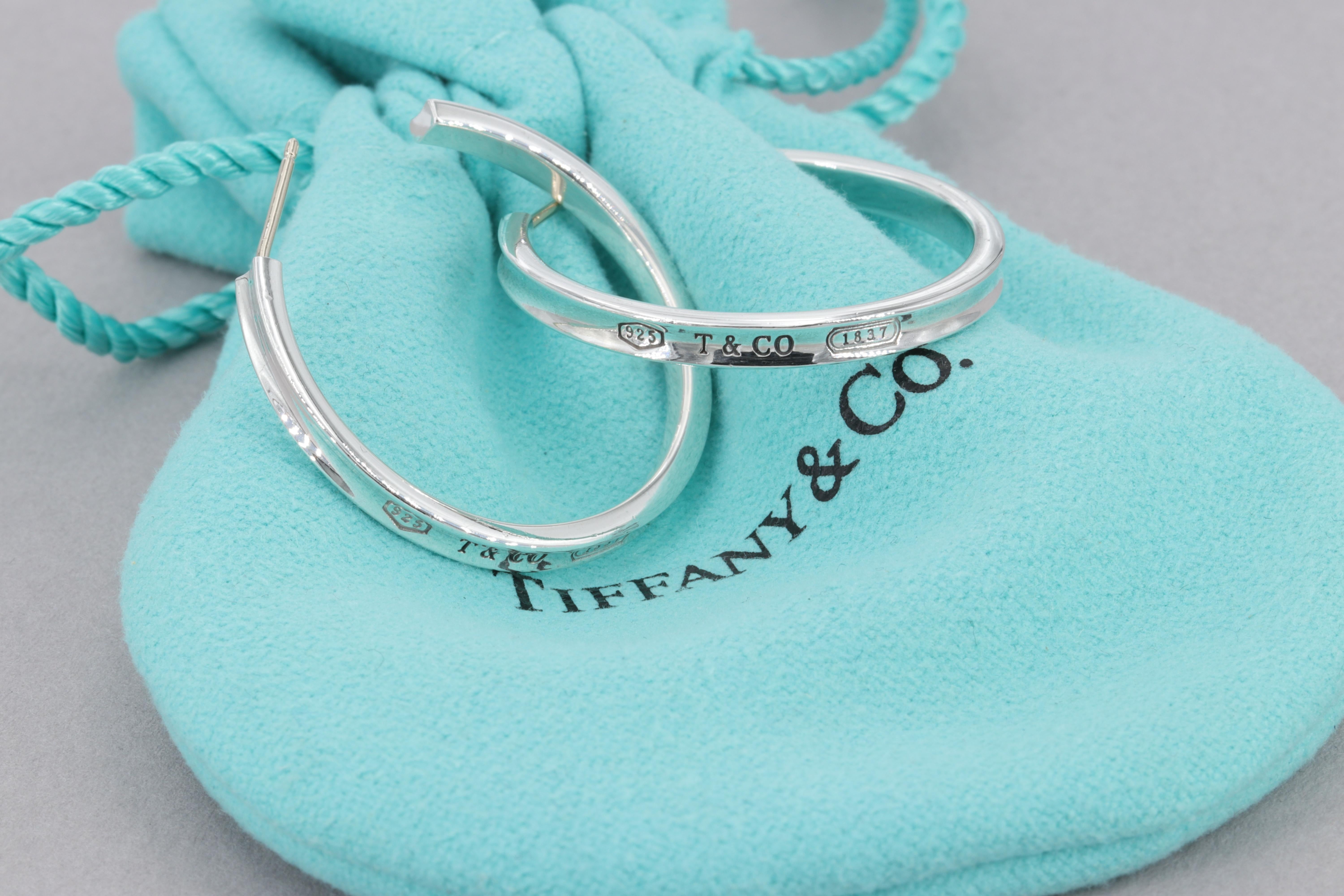 Tiffany & Co. Sterling Silver Hoop Earrings 1