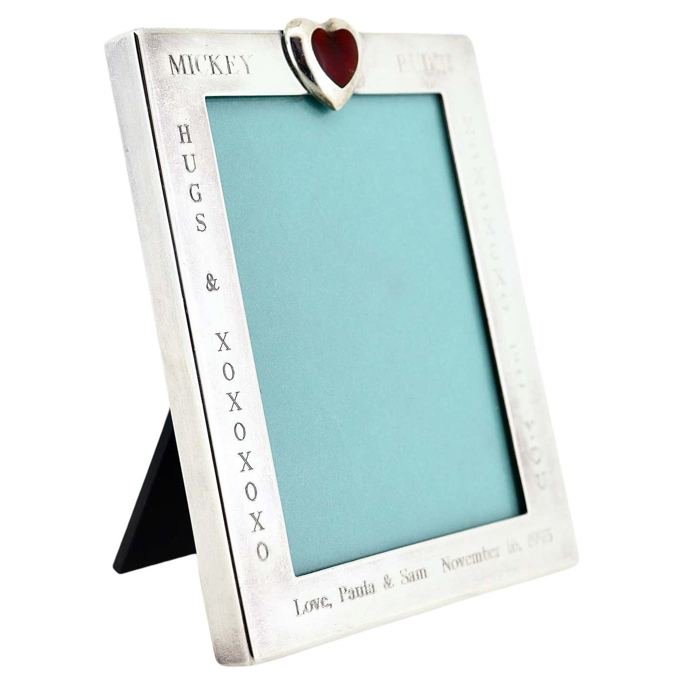 Tiffany and Co Sterling Silver Hugs and Kisses Photo/Picture Frame for ...