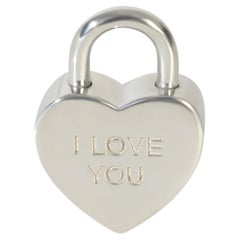 Tiffany & Co. Sterling Silver  I Love You Heart Lock Charm