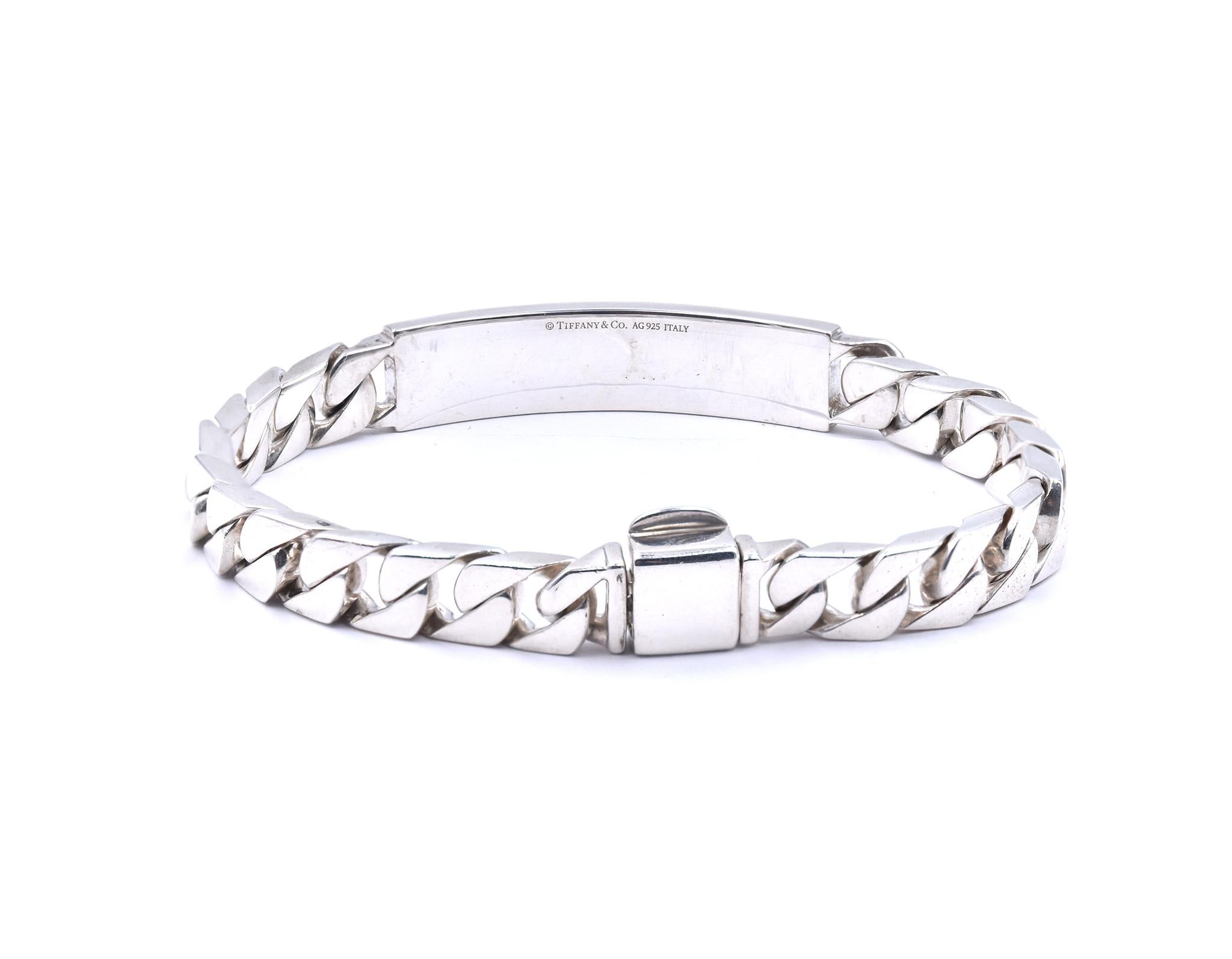 Women's Tiffany & Co. Sterling Silver ID Bracelet Engraved “Just You & Me”