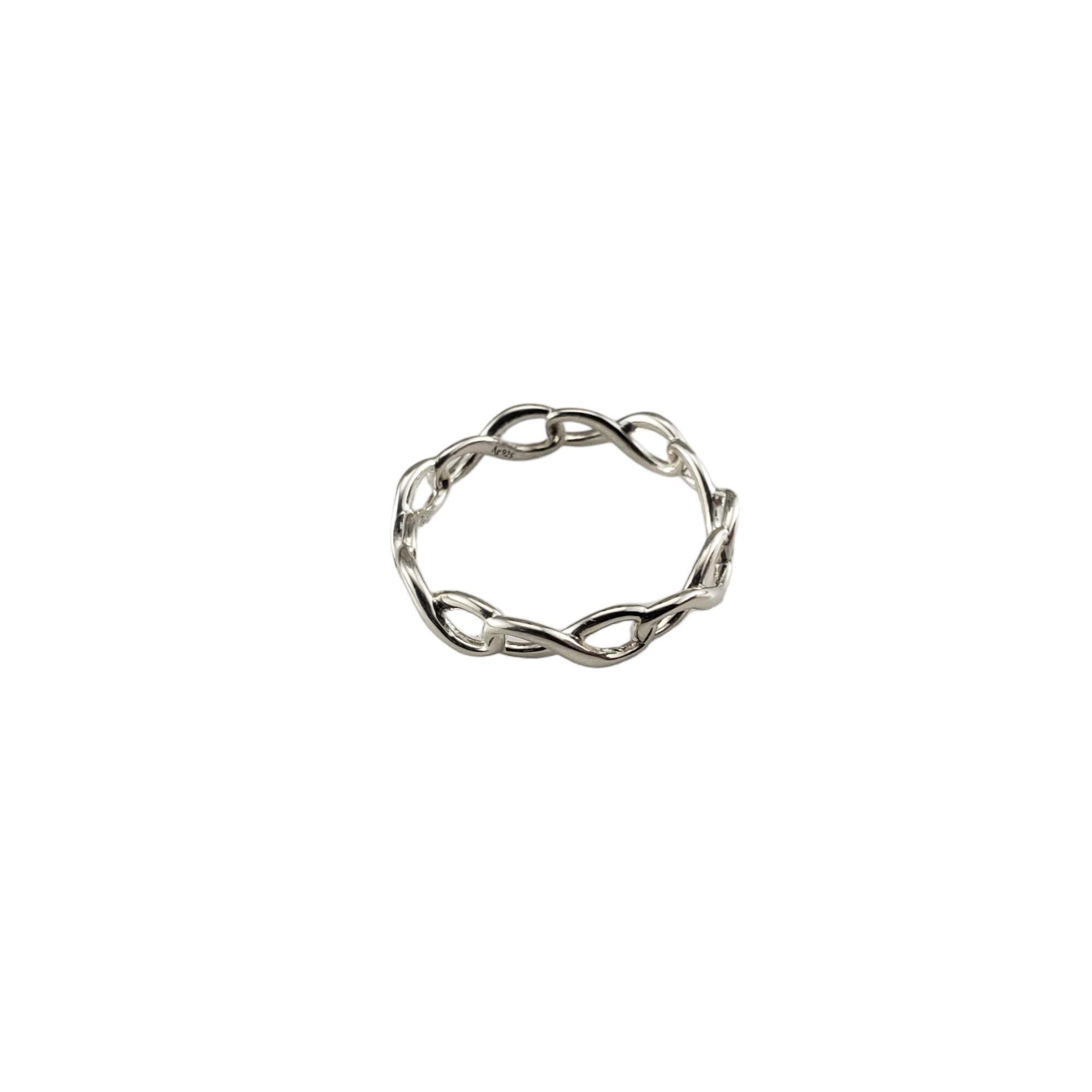 Tiffany & Co. Sterling Silver Infinity Band Ring Size 8-8.25 #16244 2