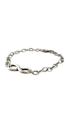 Tiffany & Co. Sterling Silver Infinity Chain Link Bracelet #17471