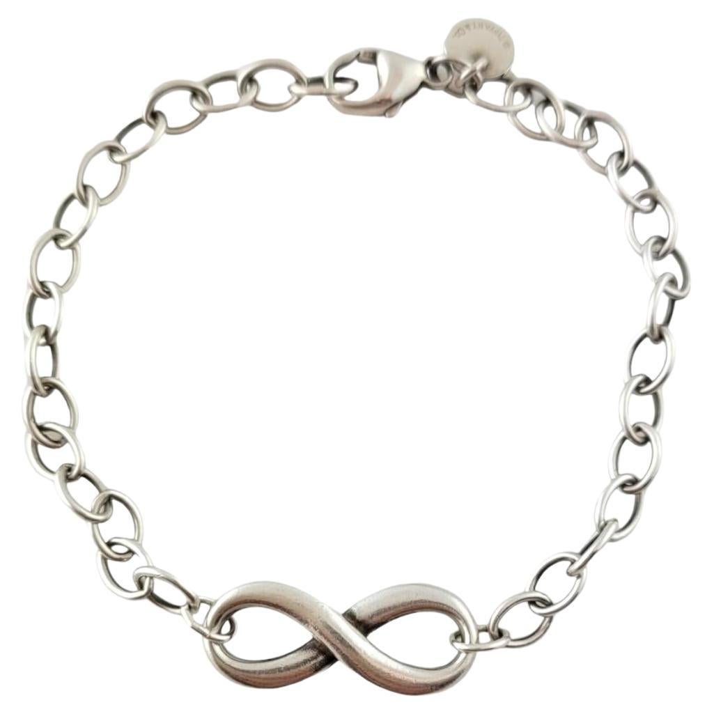 Tiffany & Co. Sterling Silver Infinity Chain Link Bracelet #17471
