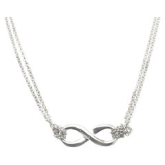 Tiffany & Co. Sterling Silver Infinity Double Strand Necklace