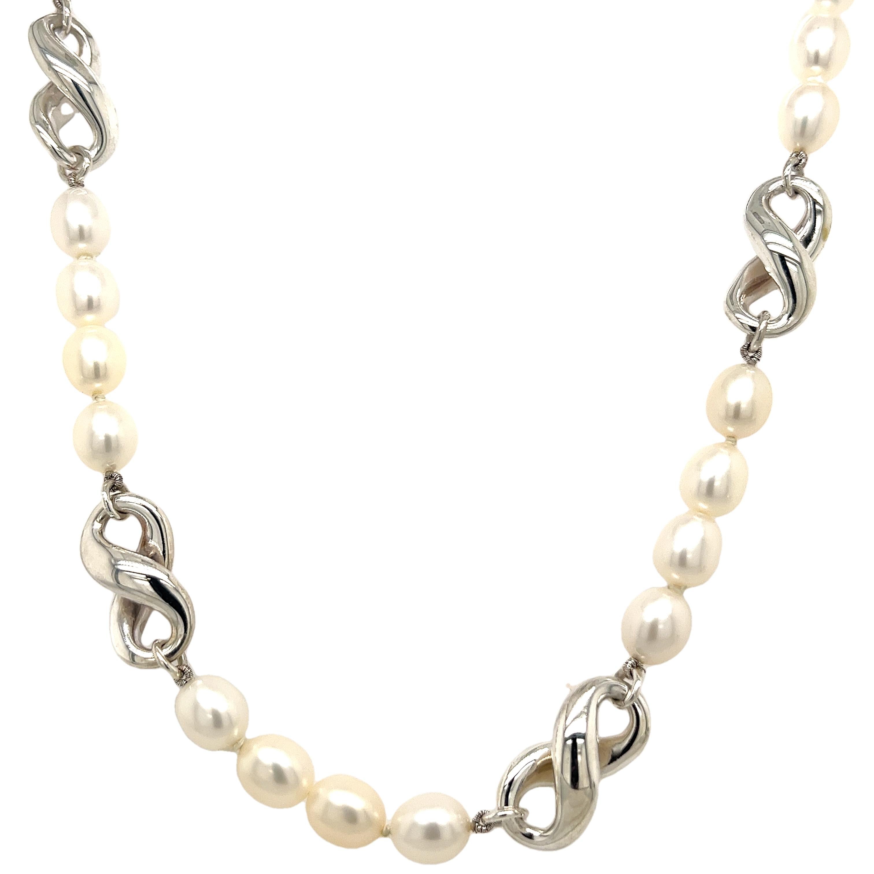 g silver pearl necklace