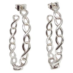 Tiffany & Co Sterling Silver Infinity Hoop Earrings #21790