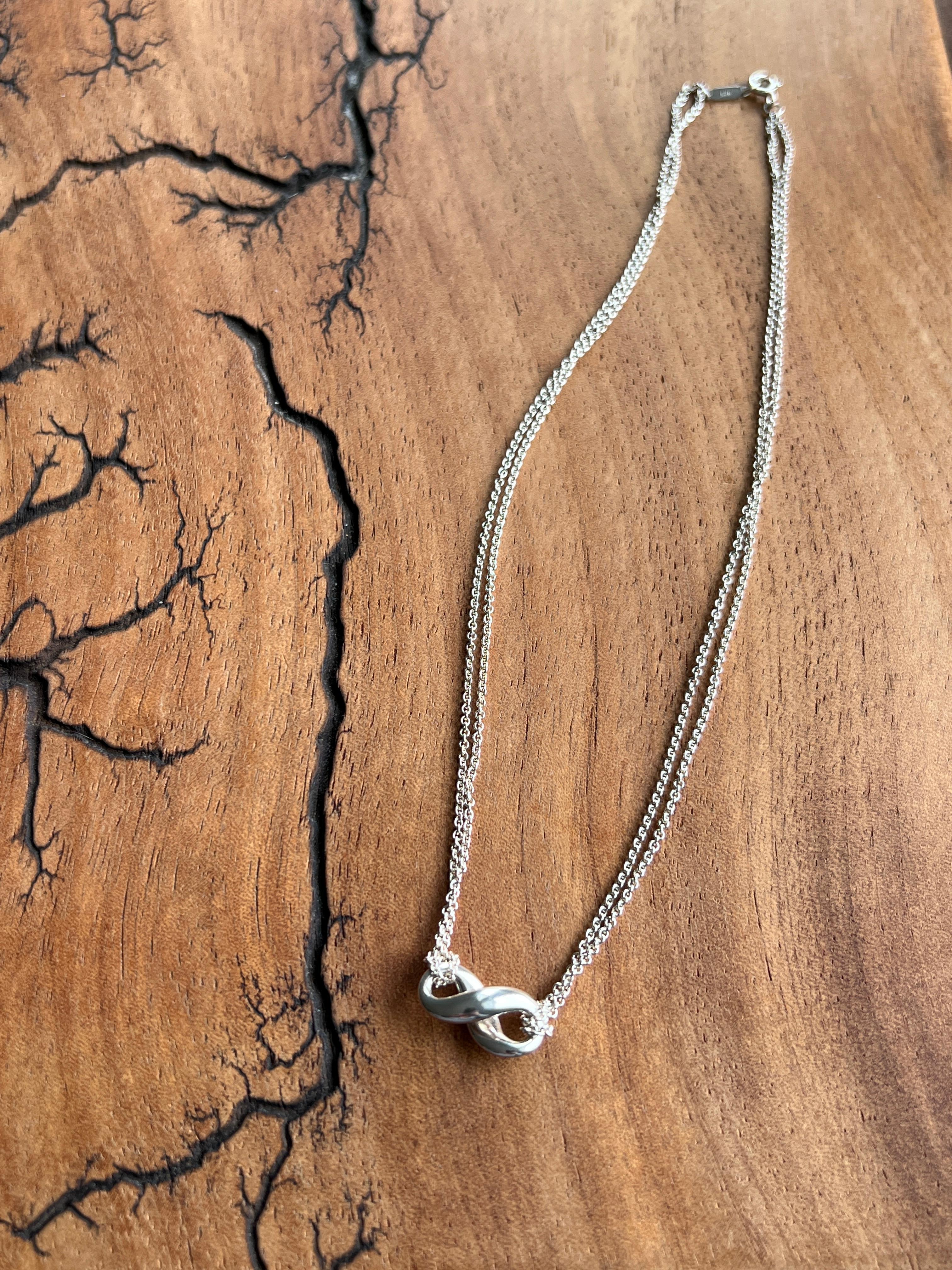 Contemporary Tiffany & Co. Sterling Silver Infinity Necklace