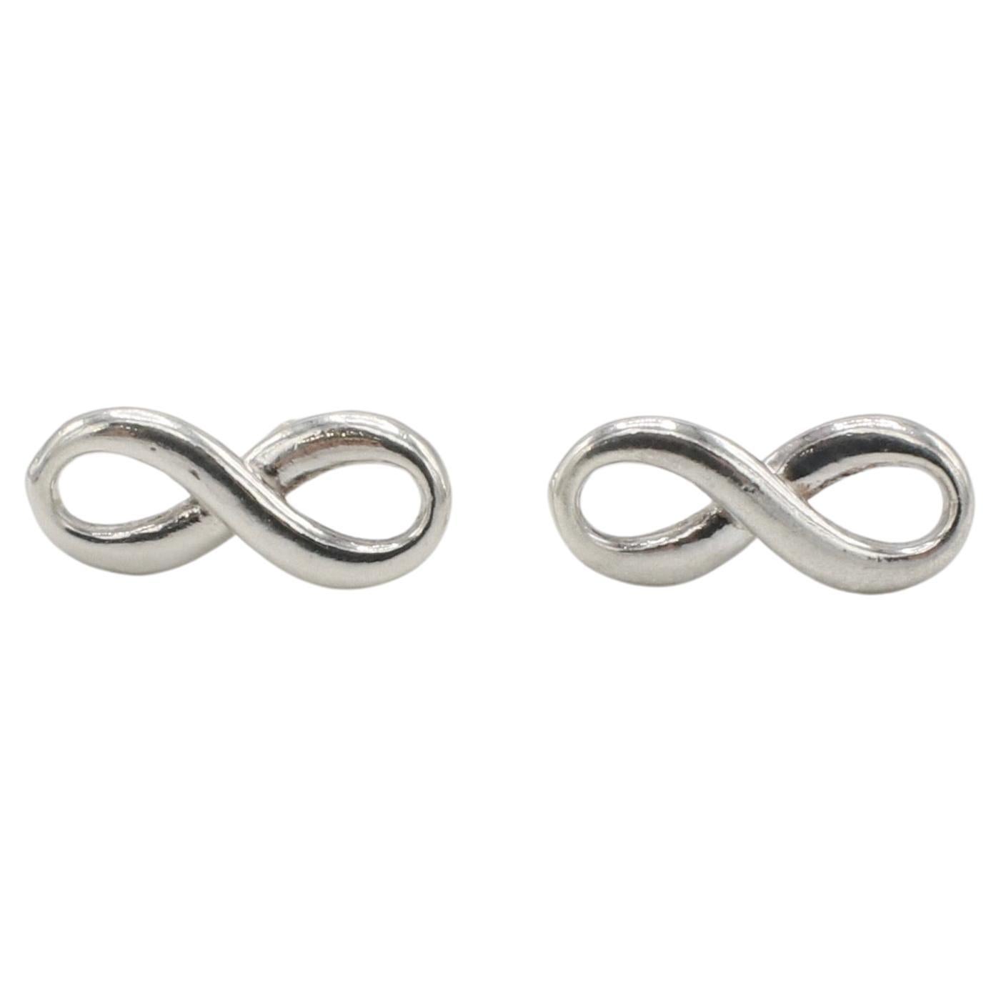 Tiffany & Co. Sterling Silver Infinity Stud Earrings 