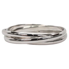 Tiffany & Co. Sterling Silver Interlocking Bangle Bracelet Trio