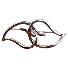 TIffany & Co Sterling Silver Interlocking Hearts Pin #25390
