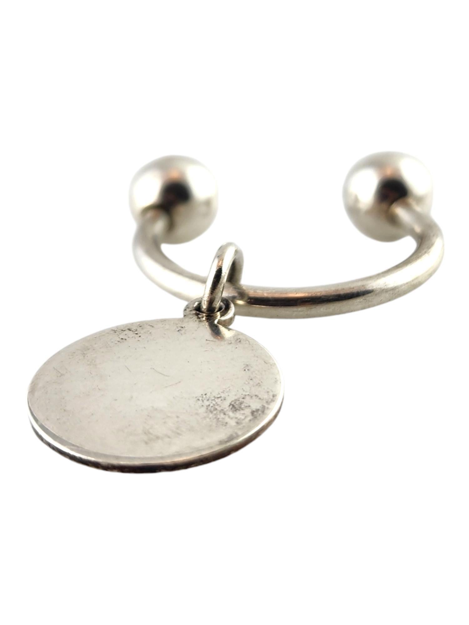 Women's Tiffany & Co. Sterling Silver Key Ring with Circle Tag #18682