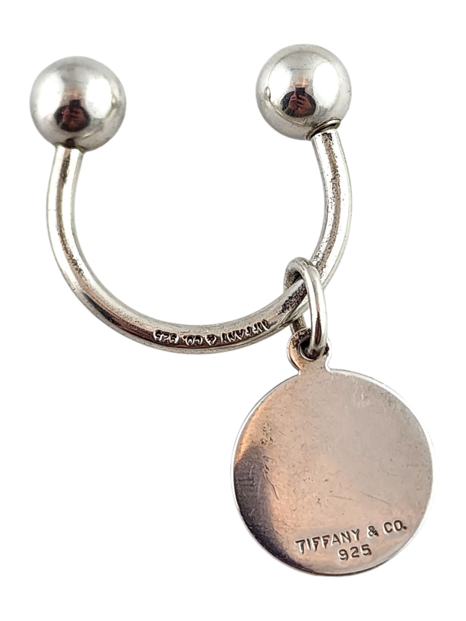 Tiffany & Co. Sterling Silver Key Ring with Circle Tag #18682 1