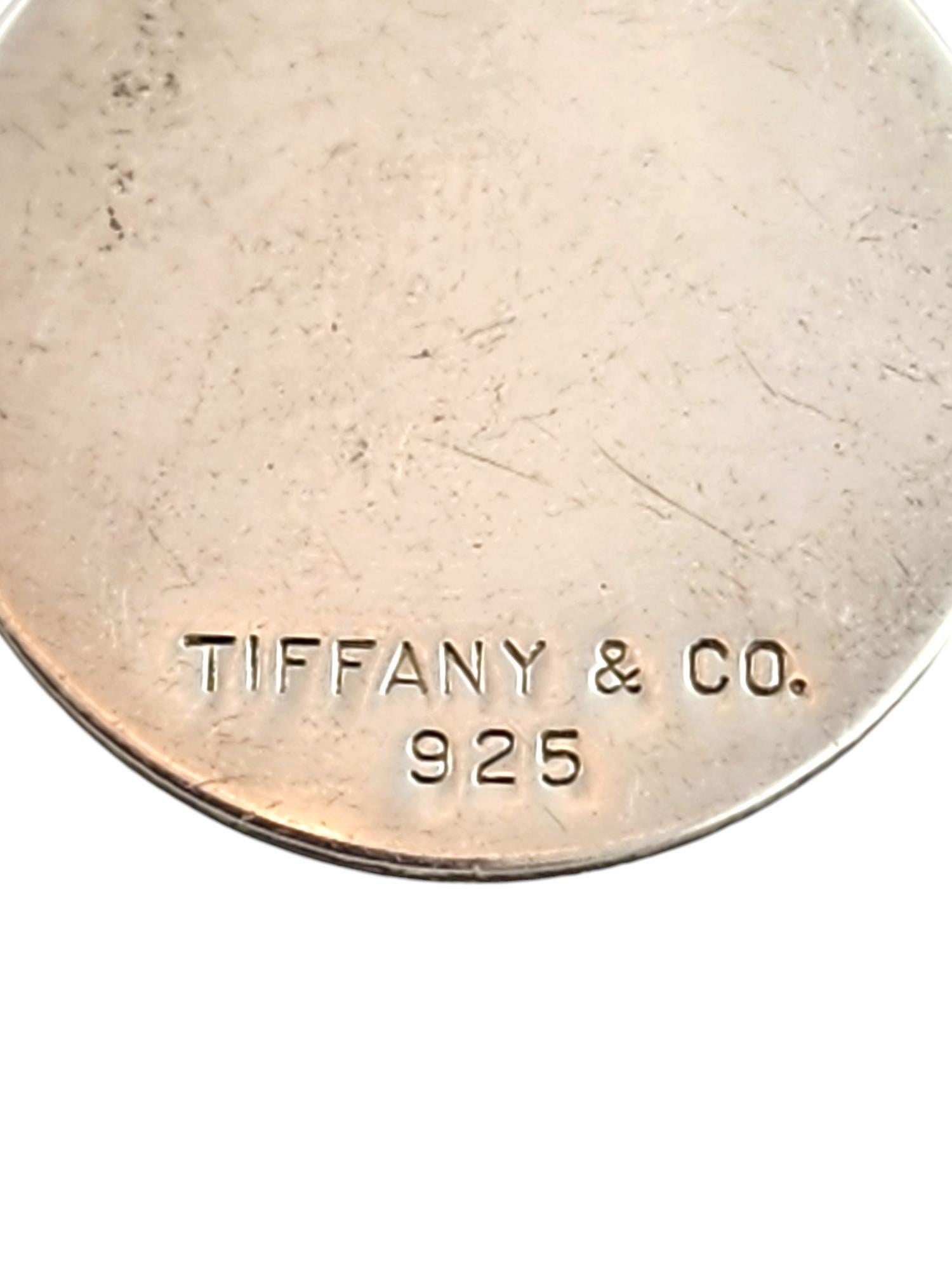 Tiffany & Co. Sterling Silver Key Ring with Circle Tag #18682 2