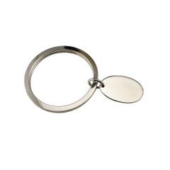 Tiffany & Co. Sterling Silver Key Ring with Oval Tag #18910