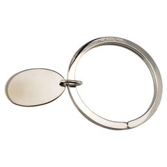 Tiffany & Co. Sterling Silver Key Ring with Oval Tag #18910