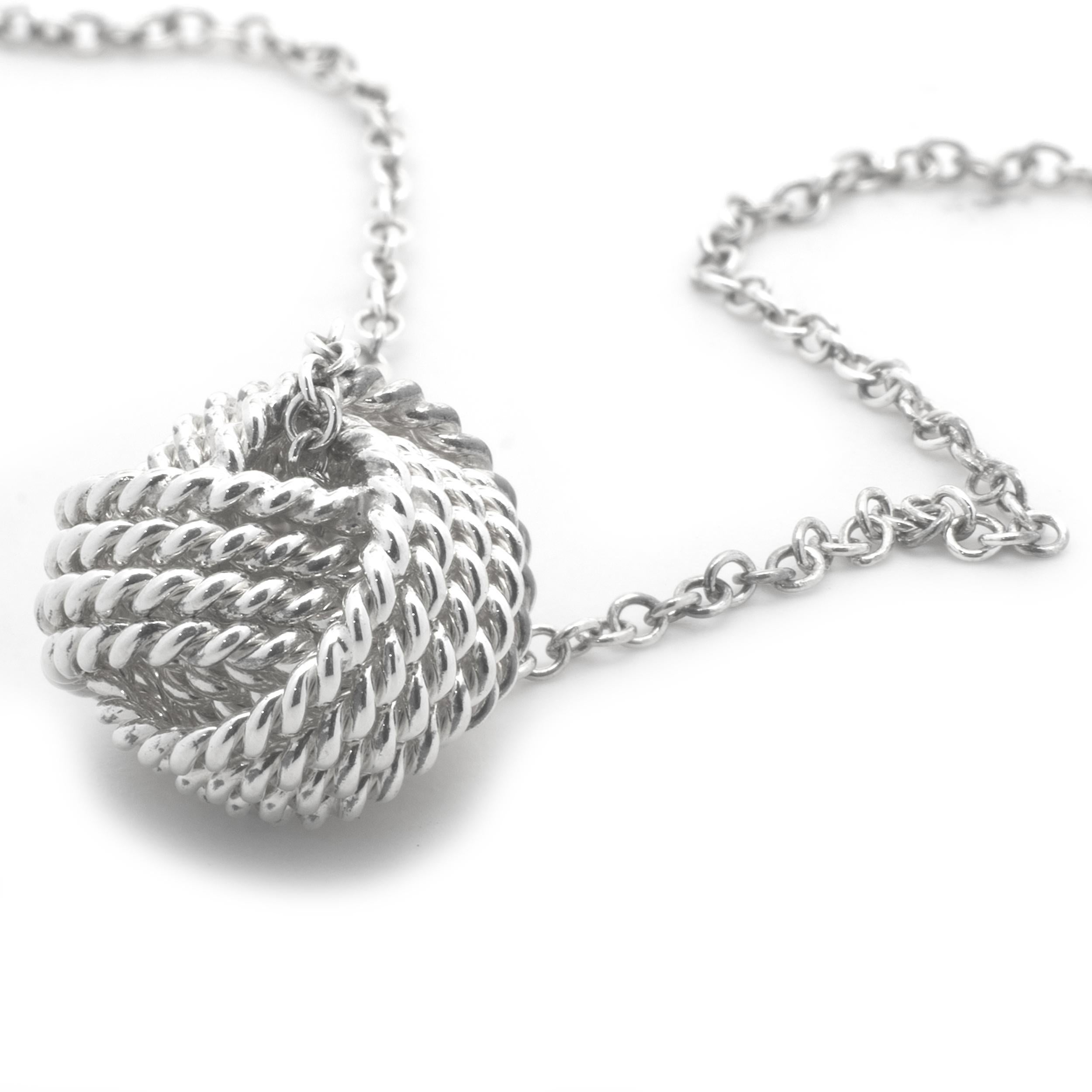 tiffany knot necklace silver