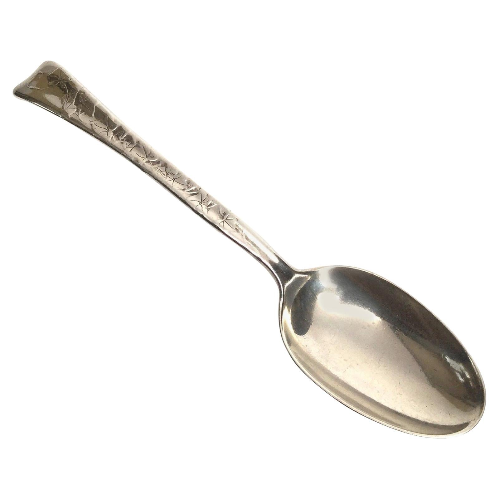 Tiffany 
Co. Sterling Silver Lap Over Edge Ivy Pattern Teaspoon