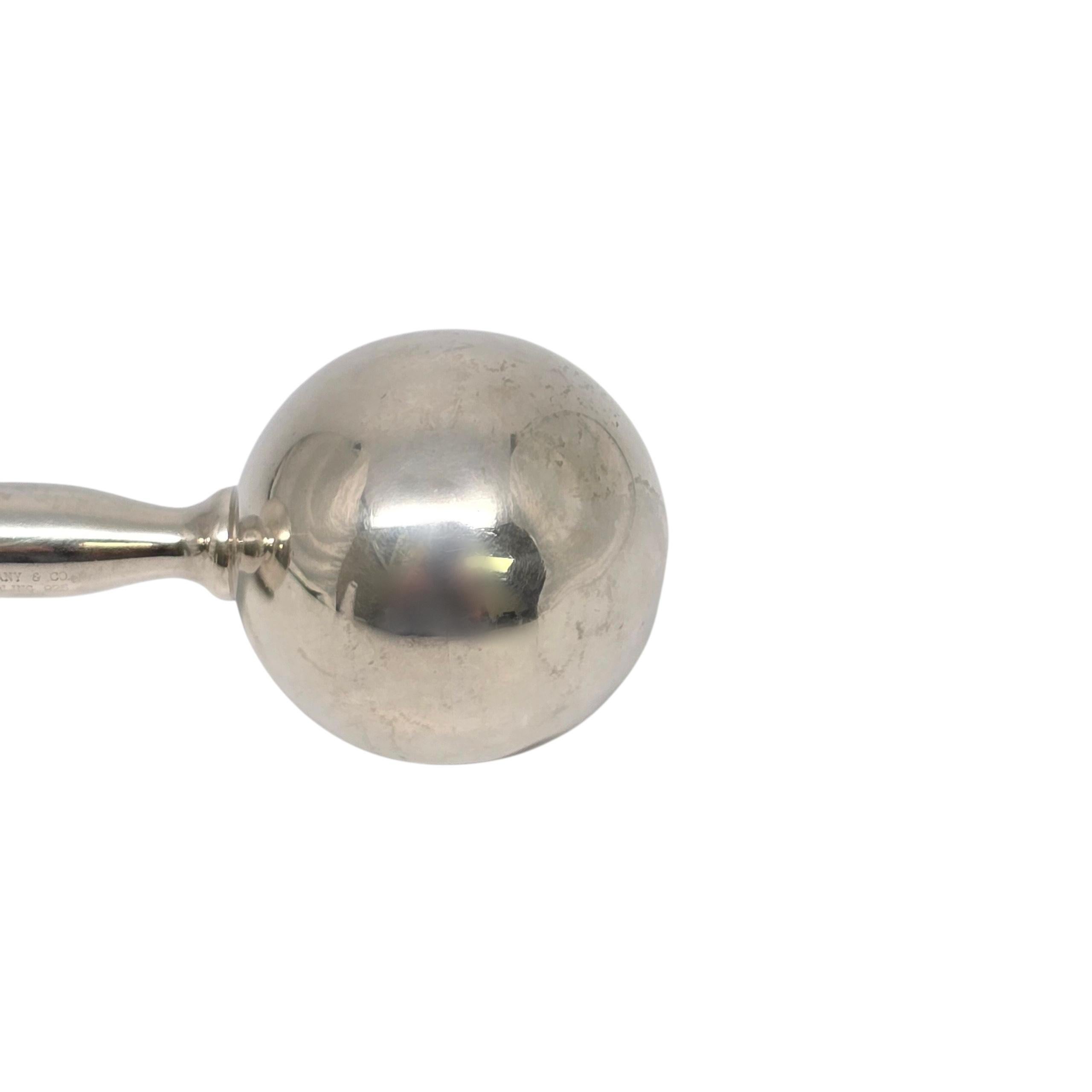 Tiffany & Co. Sonaglio a bilanciere grande in argento sterling con Monogram #22928 in vendita 2