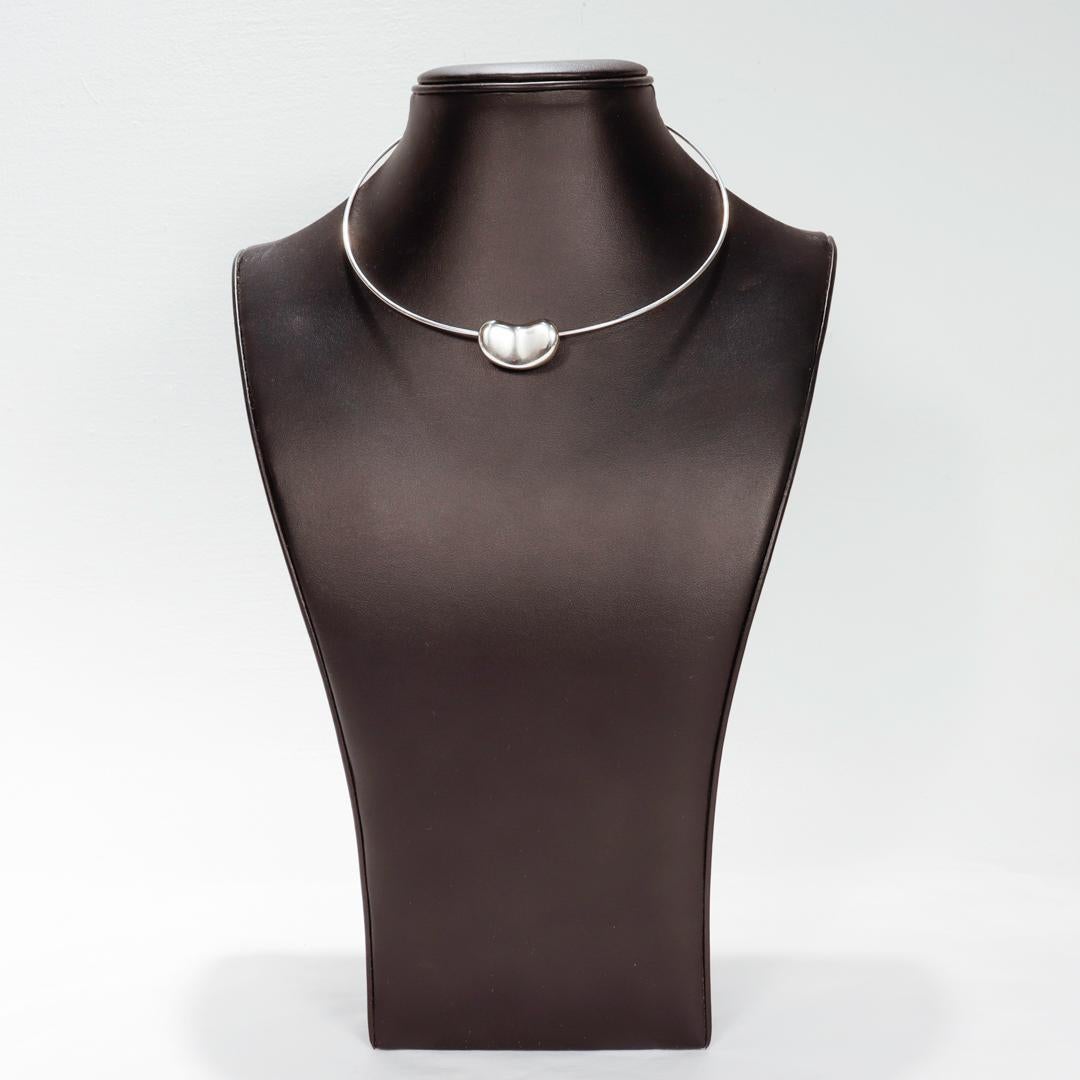 Modern Tiffany & Co. Sterling Silver Large Bean Choker Necklace by Elsa Peretti