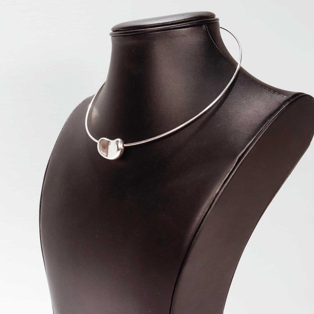 Women's Tiffany & Co. Sterling Silver Large Bean Choker Necklace by Elsa Peretti