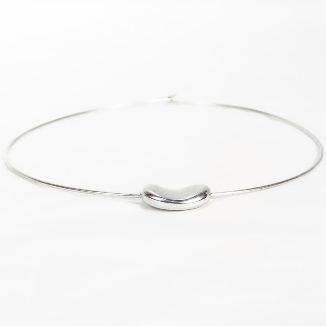Tiffany & Co. Sterling Silver Large Bean Choker Necklace by Elsa Peretti 3