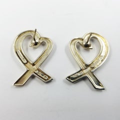 Tiffany & Co. Sterling Silver Large Heart Earrings by Paloma Picasso