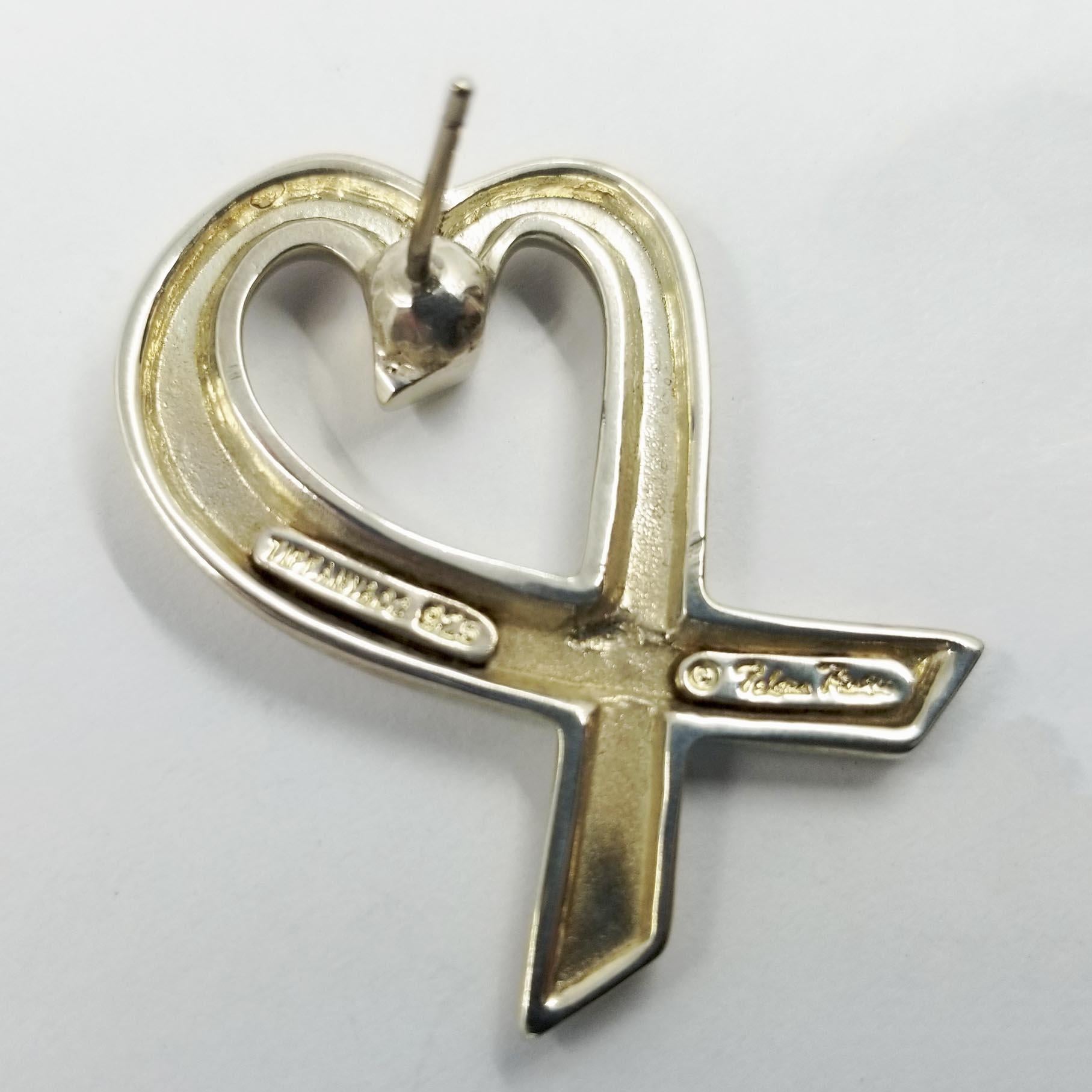tiffany heart earrings silver