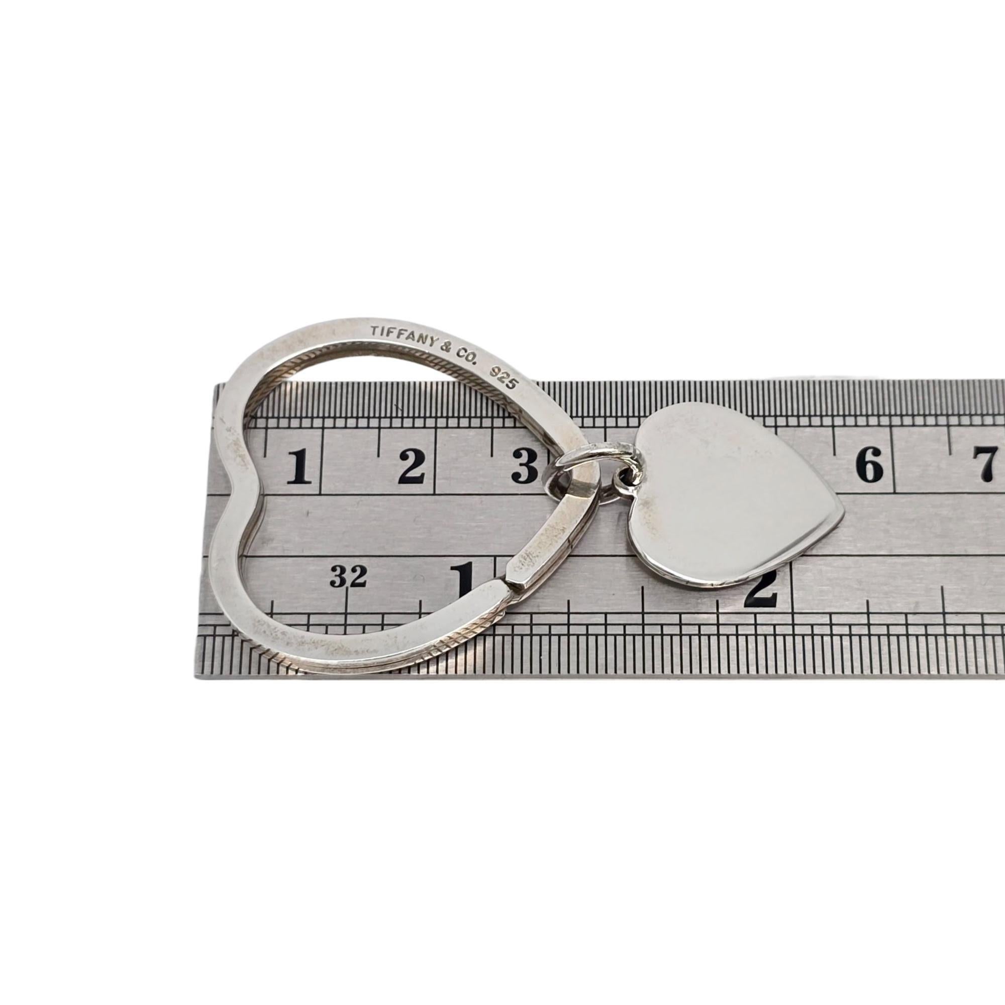 Tiffany & Co Sterling Silver Large Heart Keychain/Key Ring #21832 en vente 5