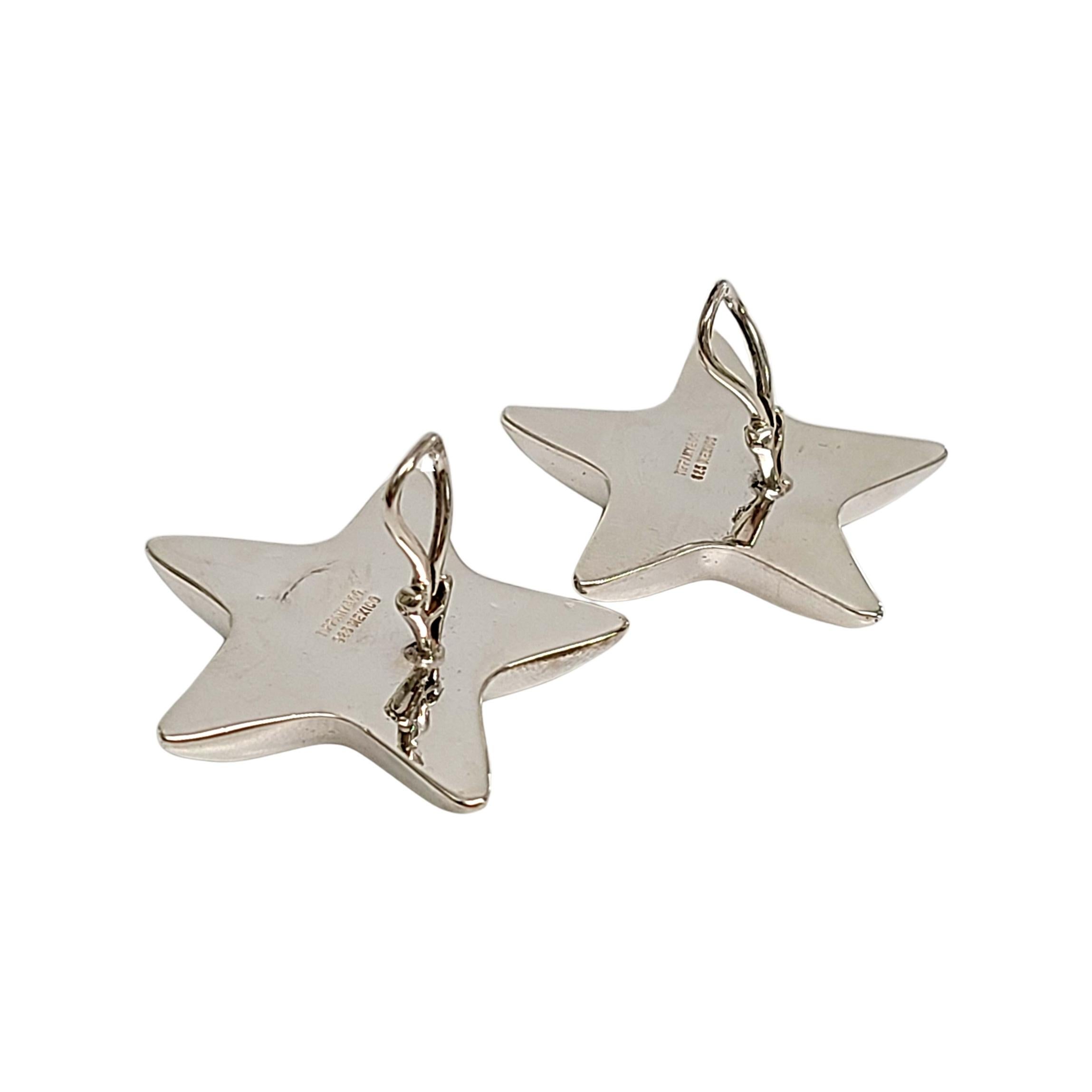 puffy star earrings