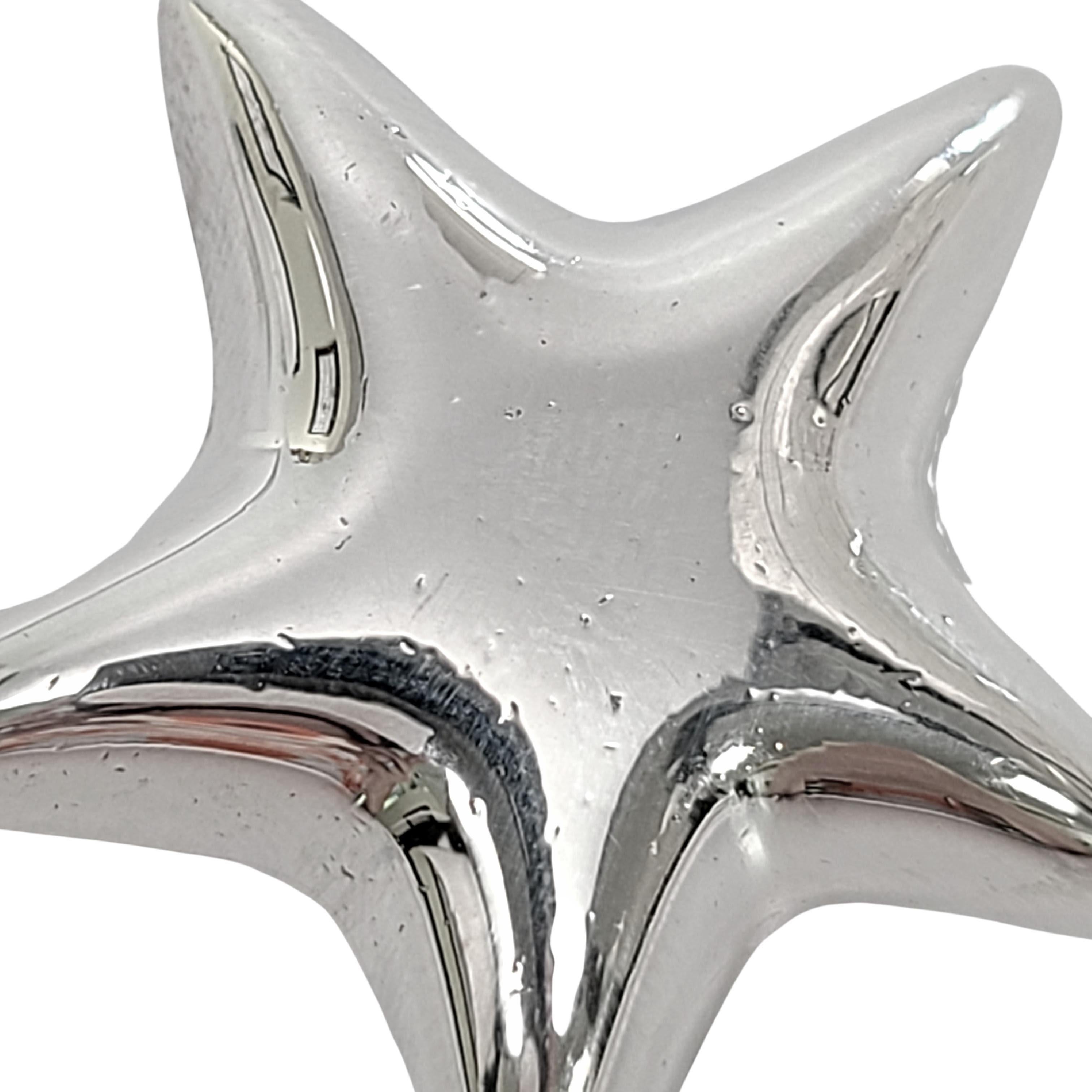 Women's Tiffany & Co Sterling Silver Large Puffy Star Clip-On Earrings