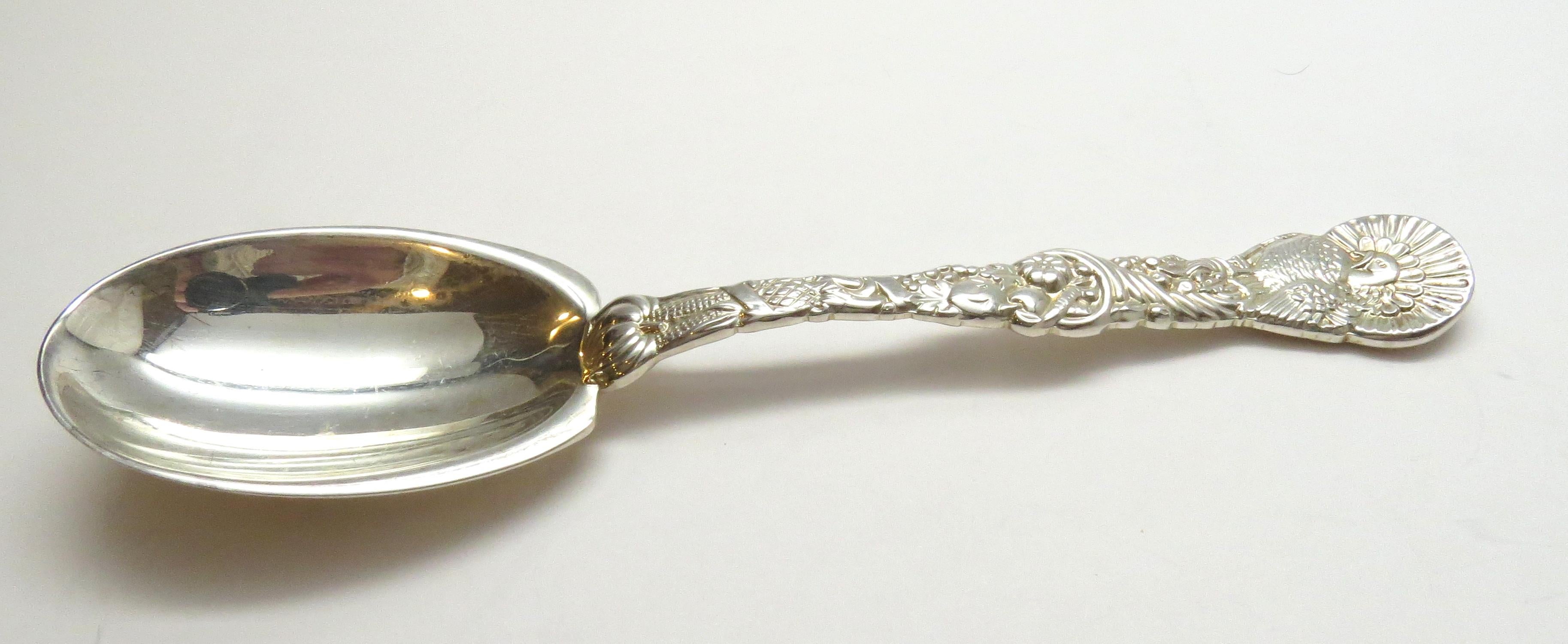 American Tiffany & Co. Sterling Silver Thanksgiving Cranberry Serving Spoon