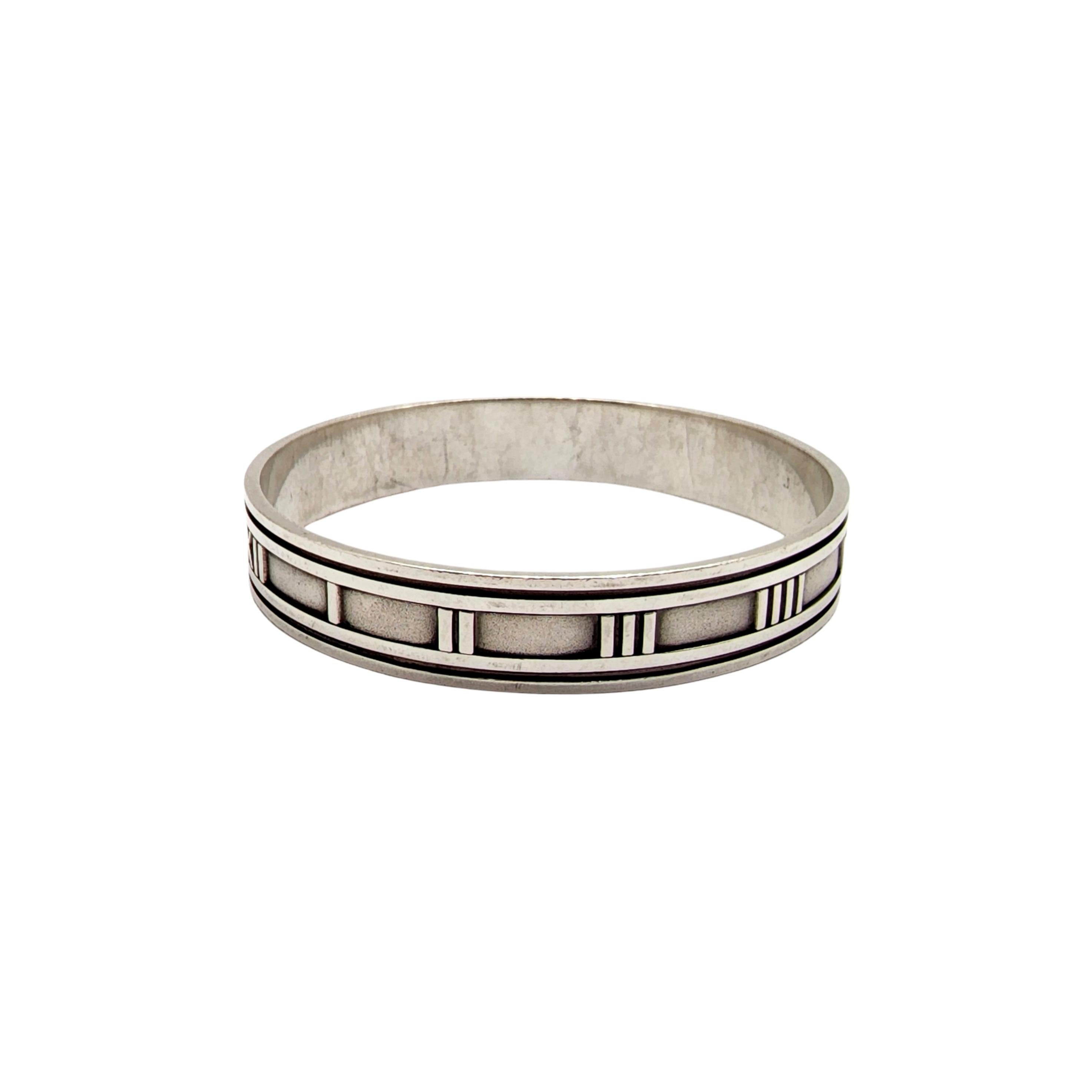 Tiffany & Co large bracelet jonc Atlas à chiffres romains en argent sterling en vente 2
