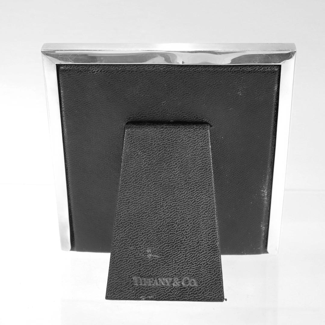 Tiffany & Co. Cadre photo carré en argent Sterling Leaf Design/One en vente 2