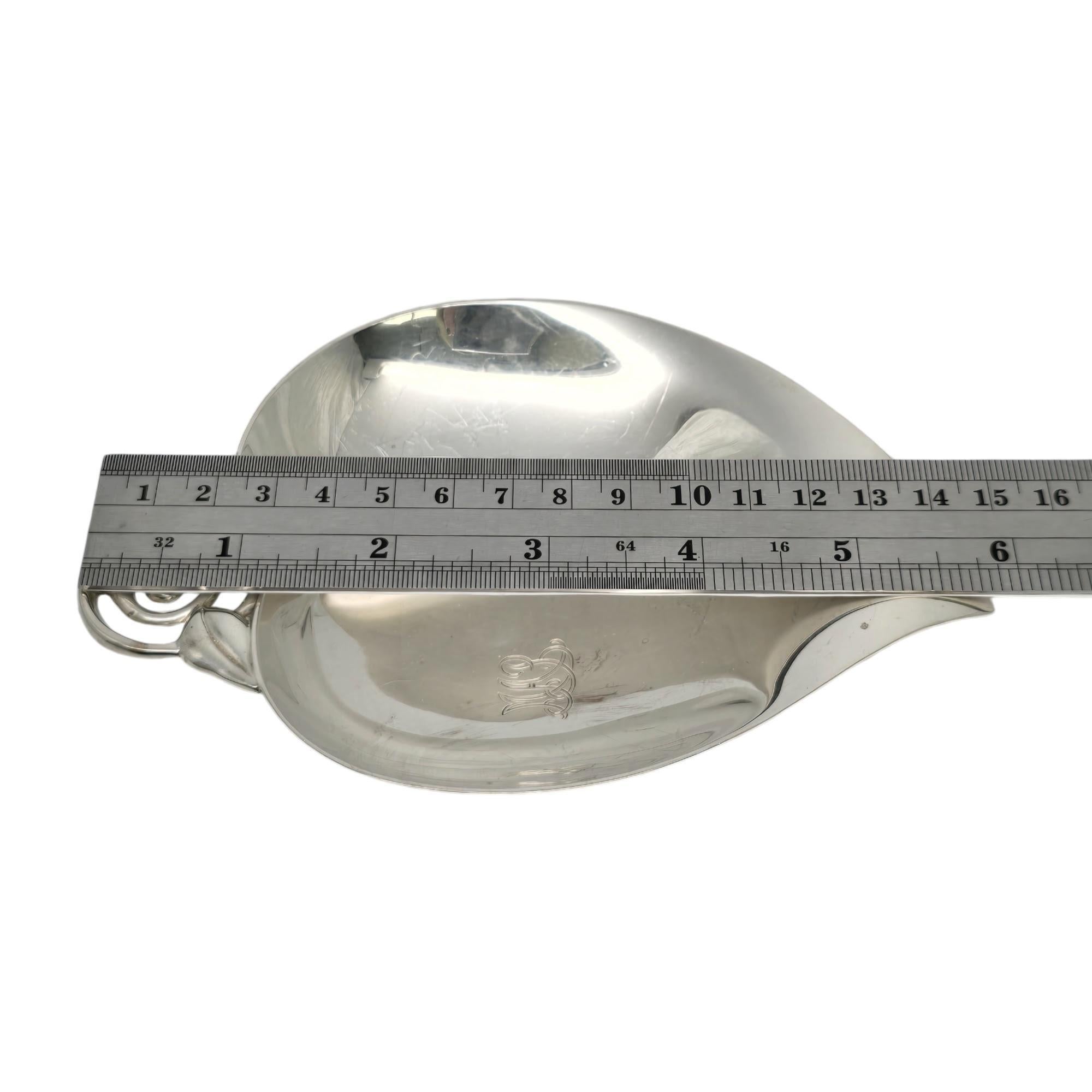 Tiffany & Co Sterling Silver Leaf Dish/Bowl 22885 w/Monogram #19273 For Sale 6