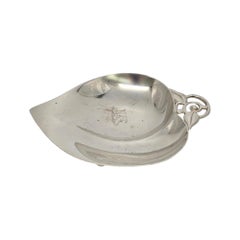 Tiffany & Co Sterling Silver Leaf Dish/Bowl 22885 w/Monogram #19273