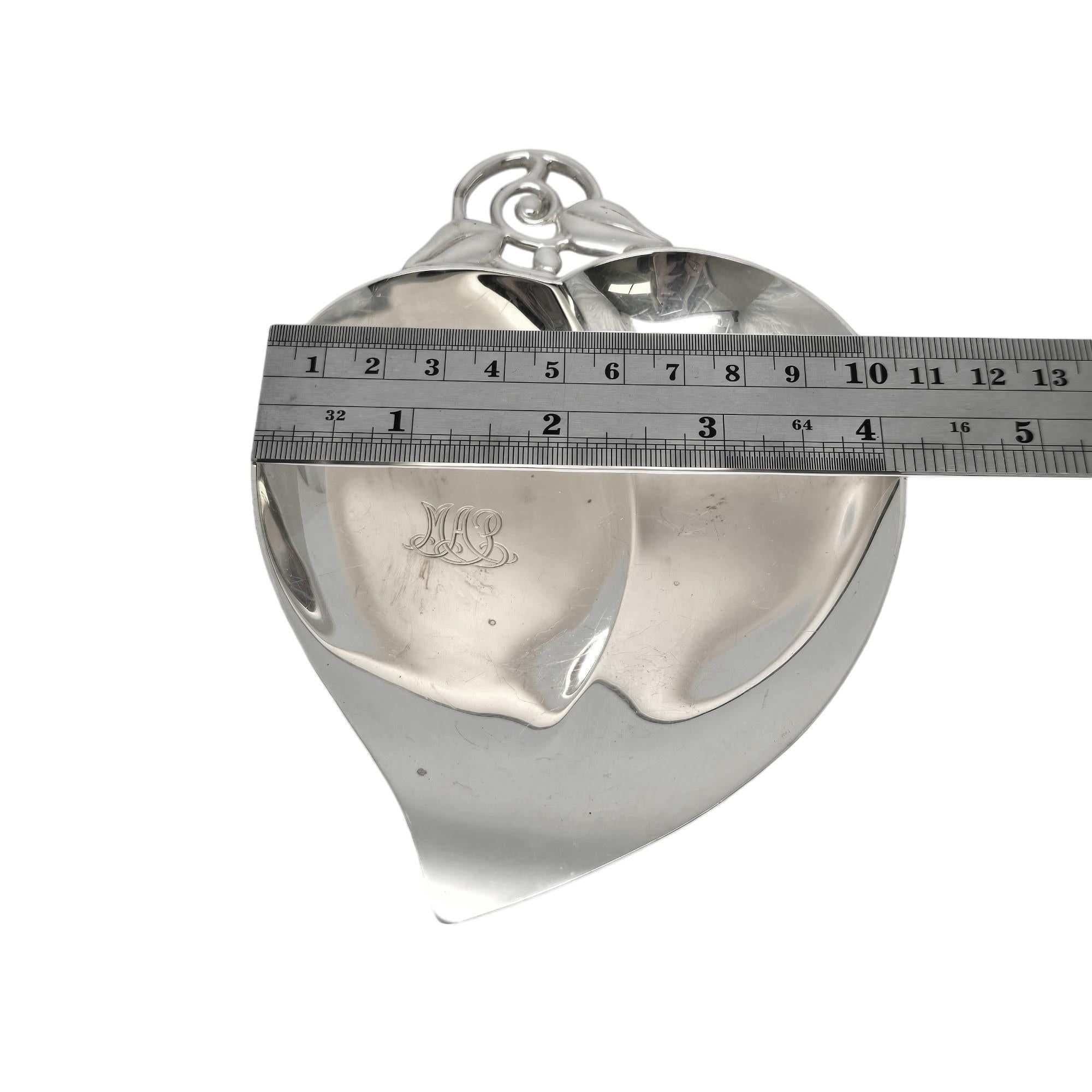 Tiffany & Co Sterling Silver Leaf Dish/Bowl 22885 w/Monogram #19273 For Sale 5