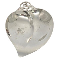 Sterlingsilber-Blattschale/Schale 22885 von Tiffany & Co mit Monogramm #19273