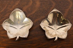 Tiffany & Co. Sterling Silver Leaf Form Jewelry Trinket Dishes or Catchall Trays
