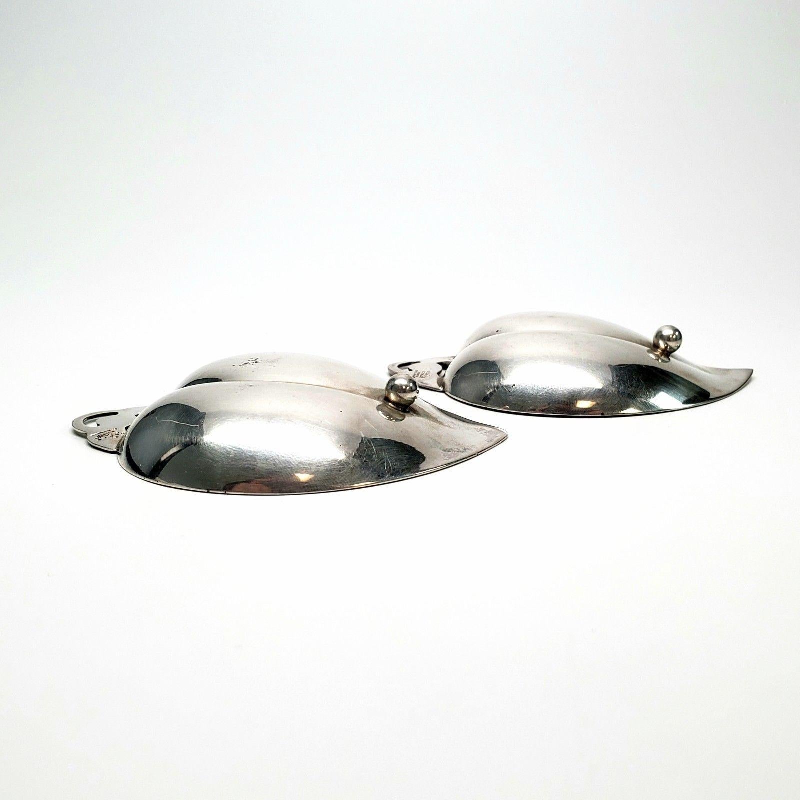 Tiffany & Co. sterling silver nut bowl or candy dish. Monogram: initial G on both bowls. Marked: Tiffany & Co, Sterling, 2286 M. Measures: 3 1/3