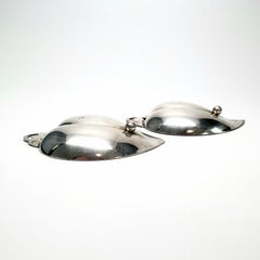 Tiffany & Co. Sterling Silver Leaf Nut Bowl or Candy Dish with Initial Monogram