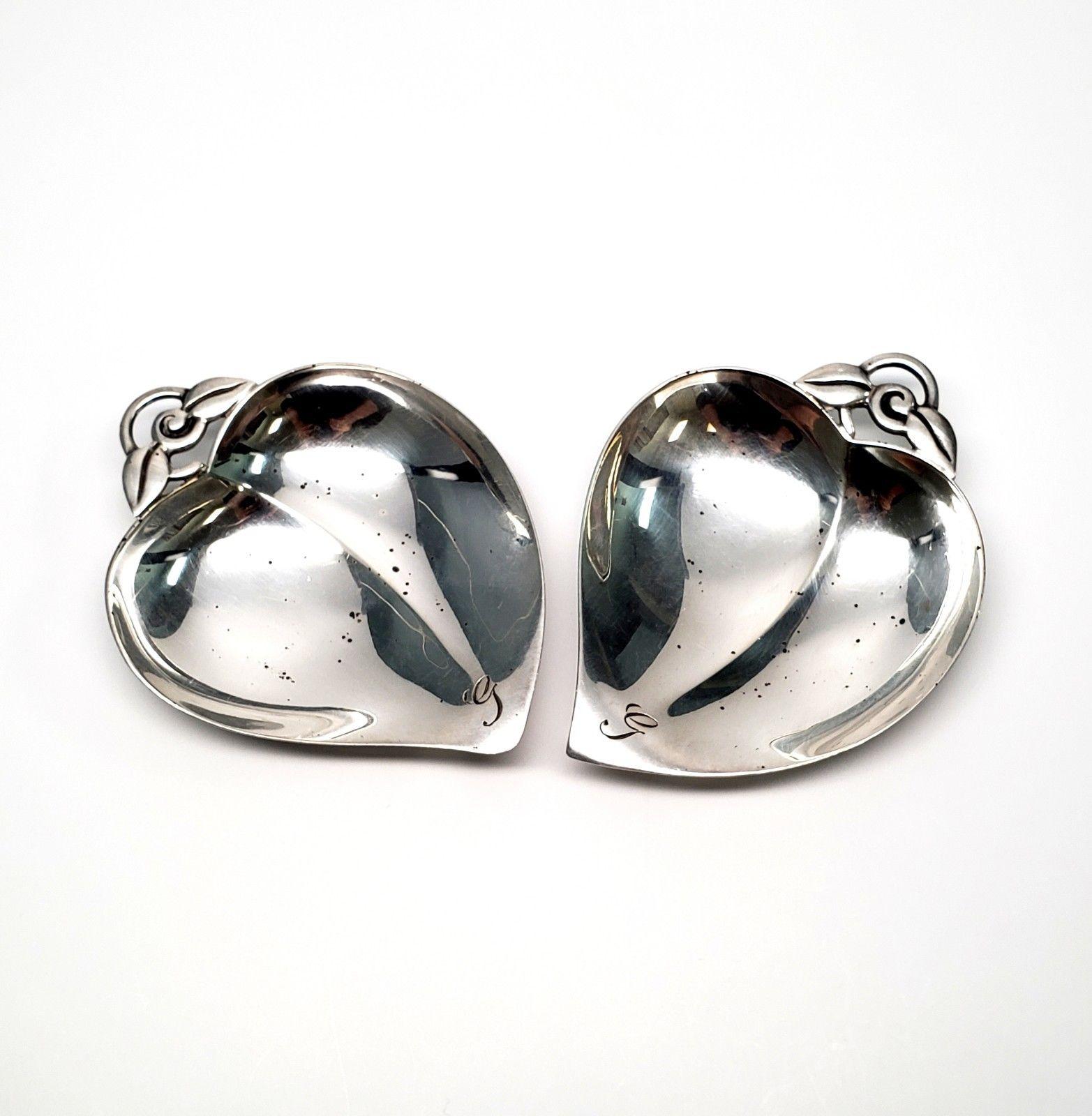 Tiffany & Co. Sterling Silver Leaf Nut Bowl or Candy Dish with Initial Monogram In Good Condition In Washington Depot, CT