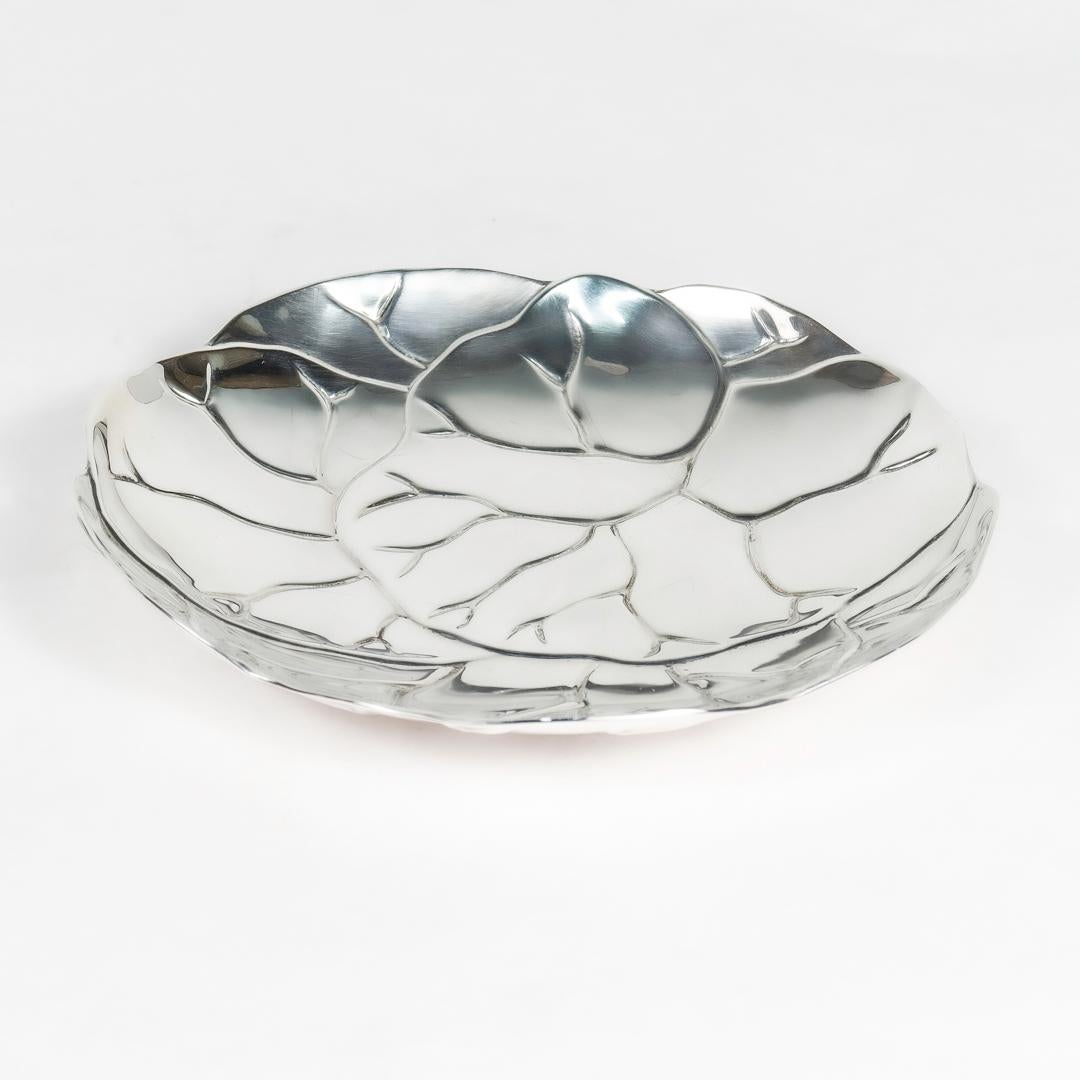 silver leaf plate