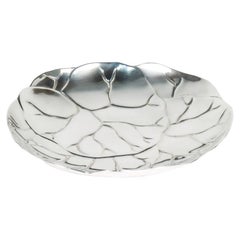 Tiffany & Co. Platte oder Schale mit Cabbage-Blattblatt aus Sterlingsilber