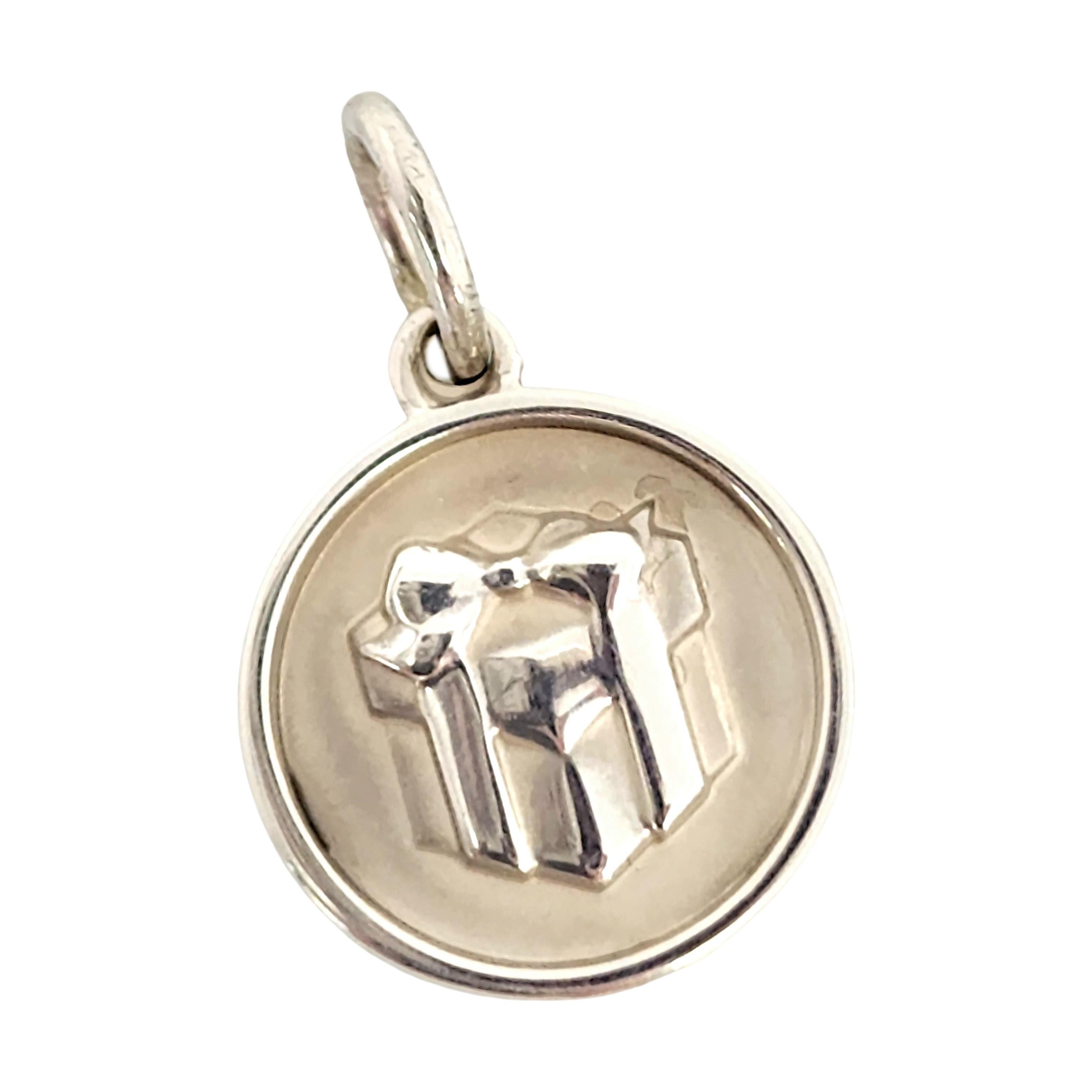 Tiffany & Co Lexicon Gift Box/Present Runder Charm-Anhänger aus Sterlingsilber #13092, Tiffany & Co Damen