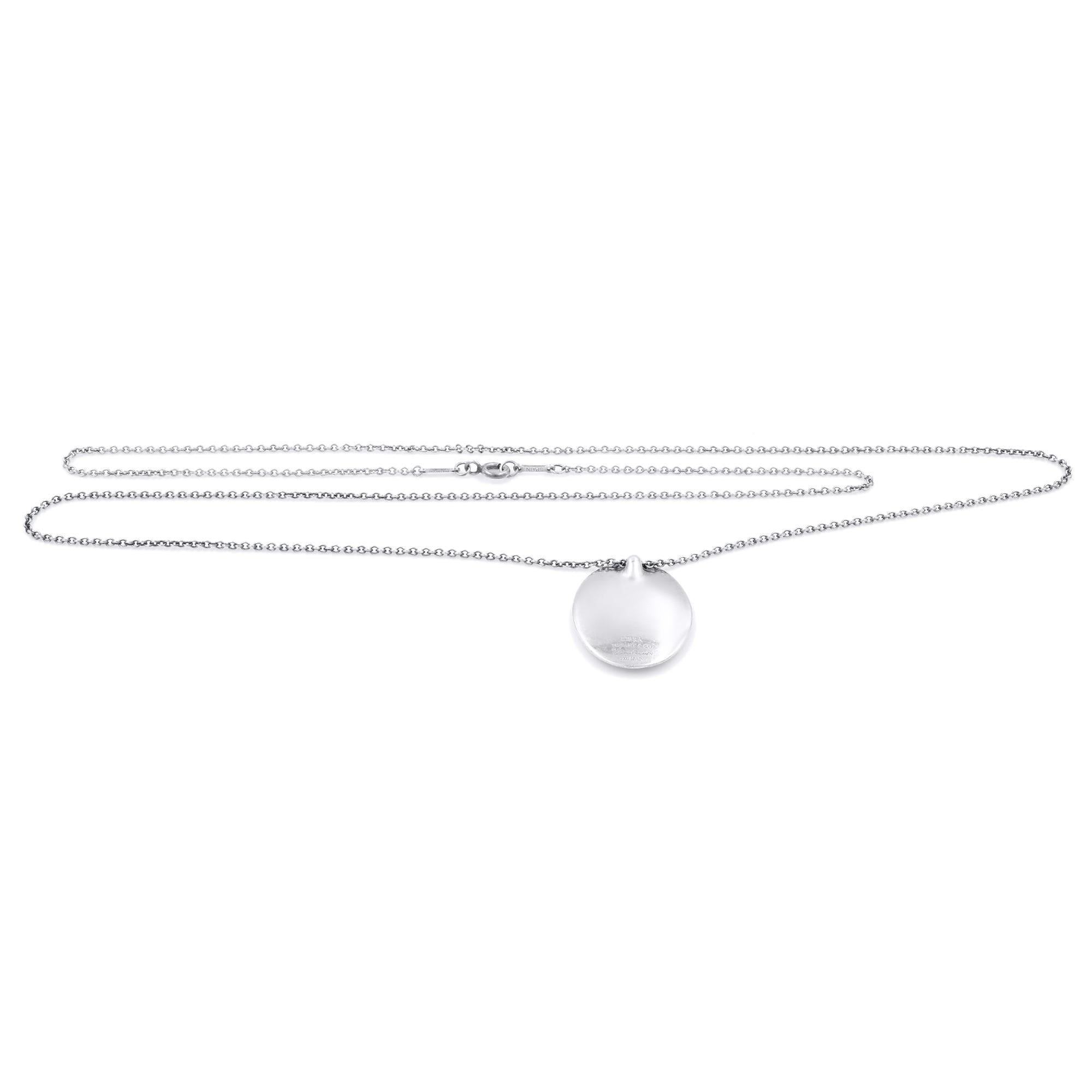 tiffany silver pendant necklace