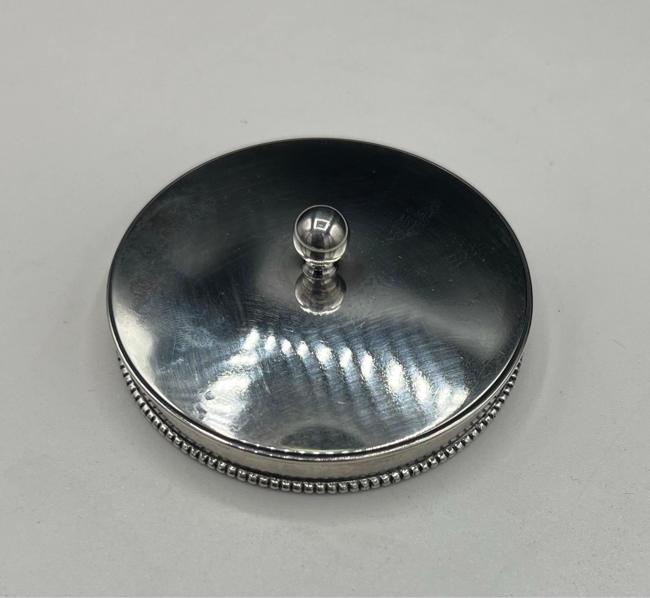 Polished Tiffany & Co. Sterling Silver Lidded Coaster For Sale